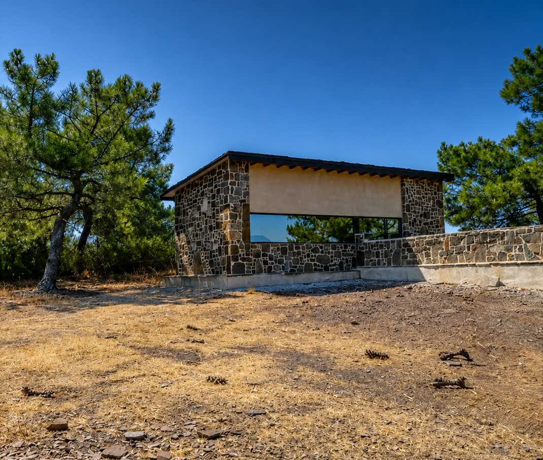 Caseta de observación con cristal espejado